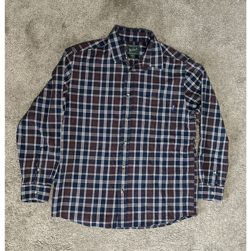 Woolrich Plaid Flannel Long Sleeve Button Down Men's Large